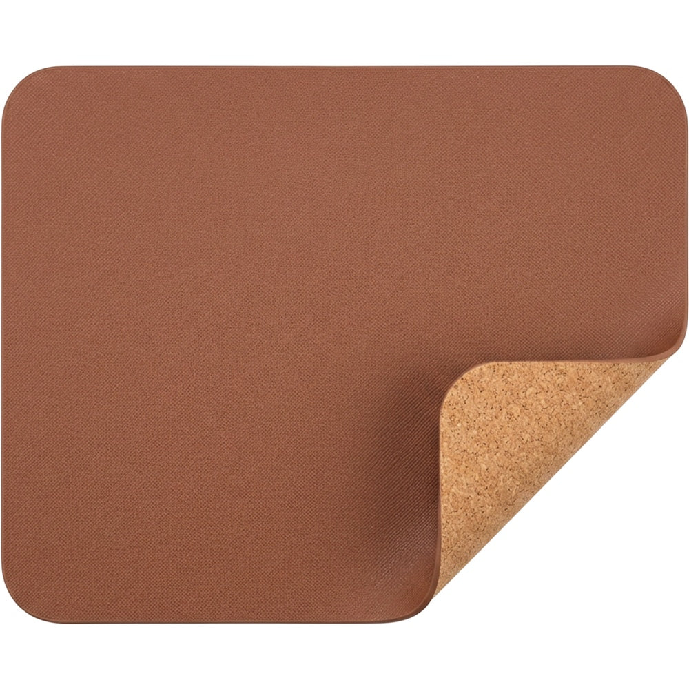 Ymvbd Reversible PU Leather Cork Mouse Pad Clay Brown - Product view